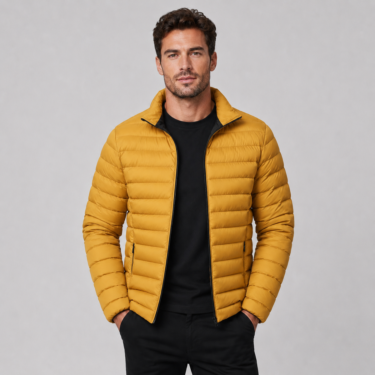 Barnaby mens quilted puffer jacket