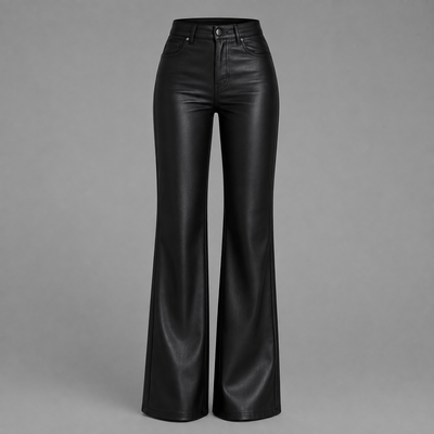 Florence | Wide-Leg Faux Leather Trousers