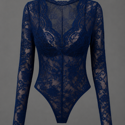 Imogen | Lace Long Sleeve V-Neck Top