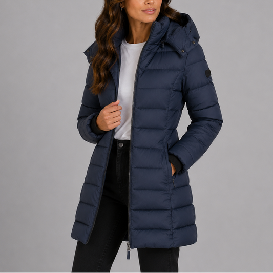 Harriet womens quilted hooded puffer coat