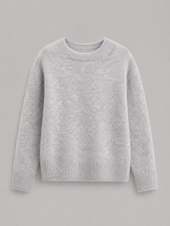 Womens soft knit crew neck jumper, view 1