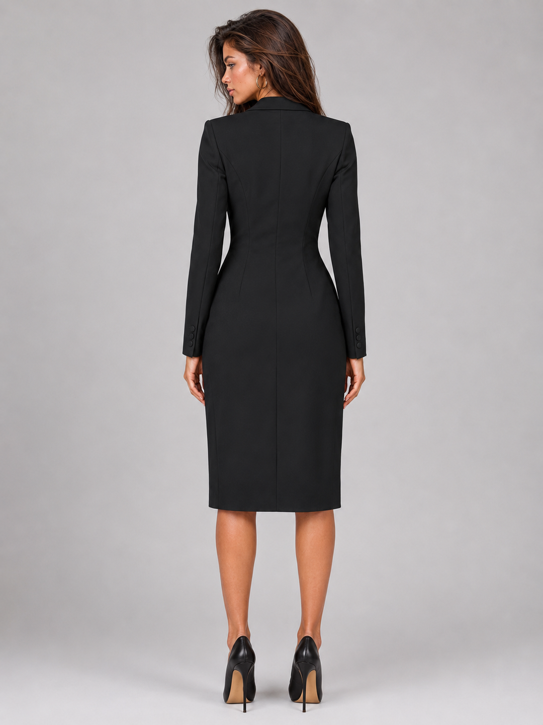 Amelia | Two-Button Longline Tailored Jacket Frock for Her