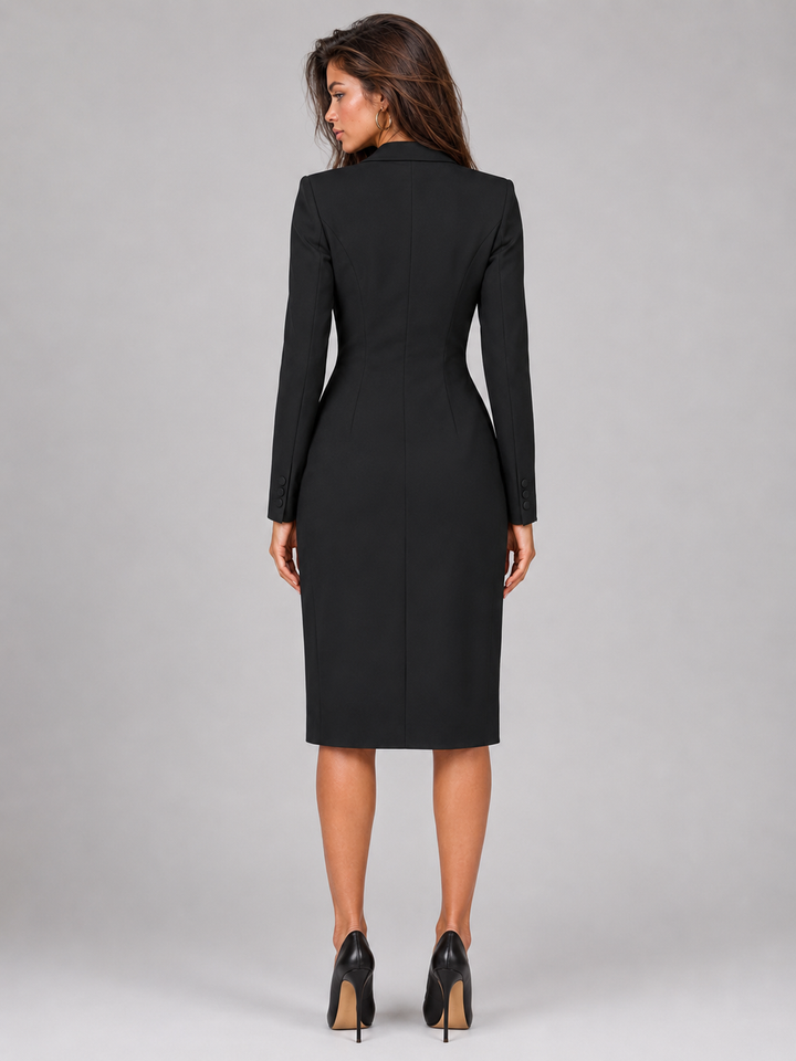 Amelia | Two-Button Longline Tailored Jacket Frock for Her