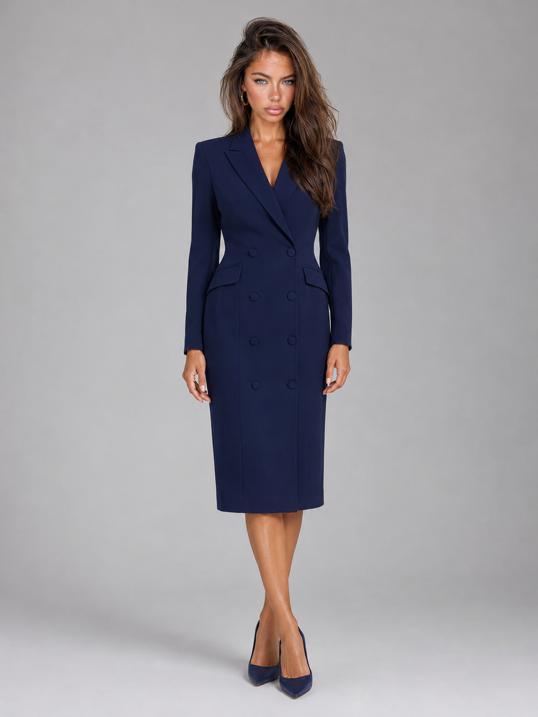 Amelia | Two-Button Longline Tailored Jacket Frock for Her