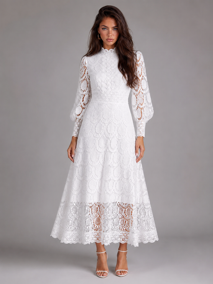 Alice | Wedding Guest Lace Midi Dress