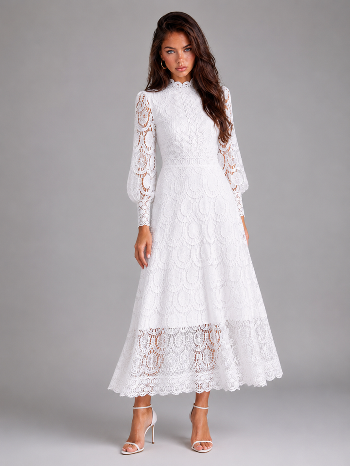 Alice | Wedding Guest Lace Midi Dress