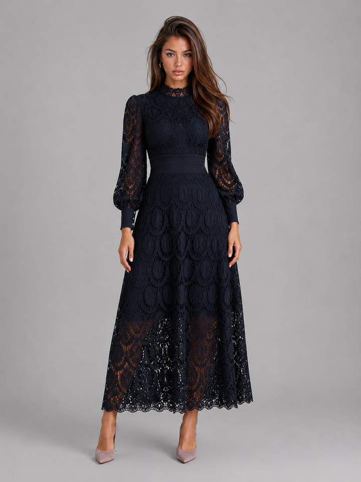 Alice | Wedding Guest Lace Midi Dress