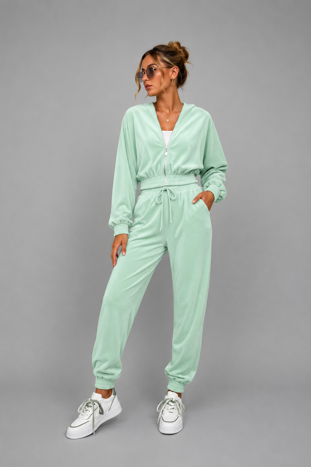 Harper | Women Clothing Zip Jogger Tracksuit Set