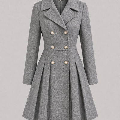 Freya | Women's Double-Breasted Coat Dress