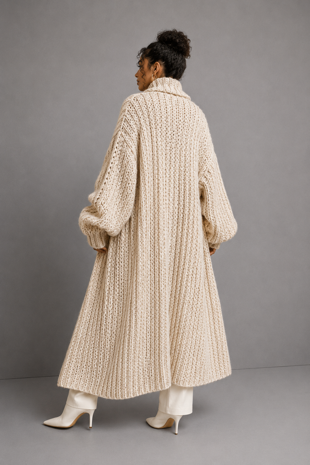 Olivia | Oversized Chunky Knit Maxi Cardigan Coat