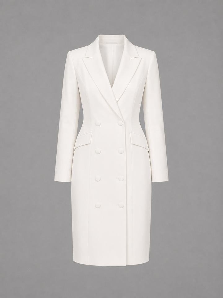 Amelia | Two-Button Longline Tailored Jacket Frock for Her