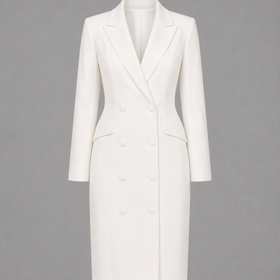 Amelia | Two-Button Longline Tailored Jacket Frock for Her