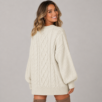 Mabel womens cable knit jumper dress