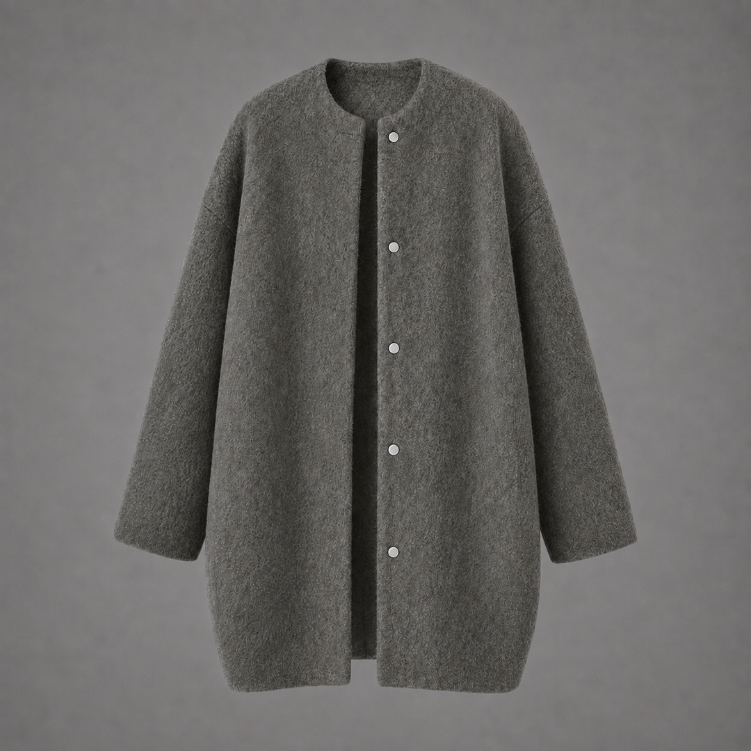 Womens longline knit cardigan coat, view 1
