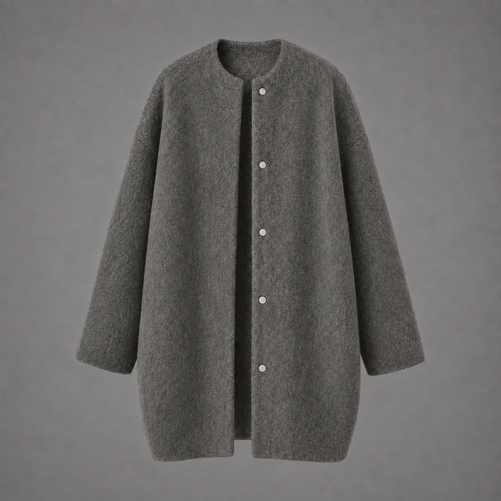 Womens longline knit cardigan coat, view 1