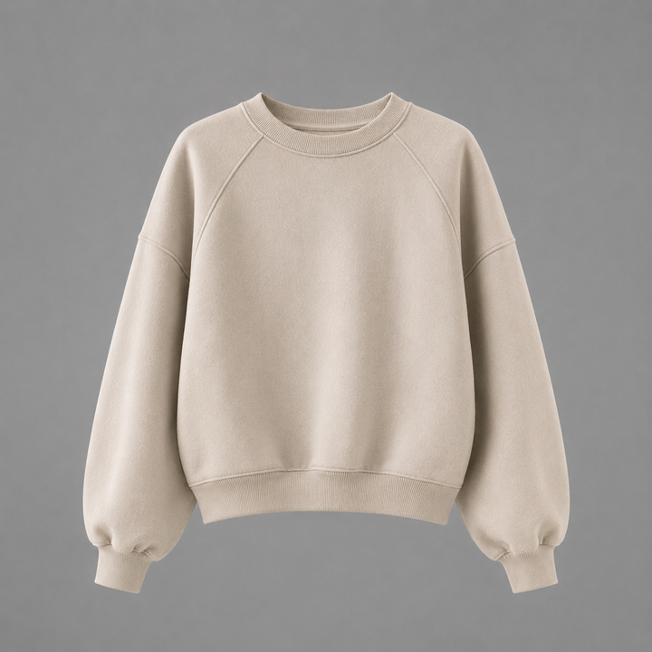 Womens oversized balloon sleeve sweatshirt, view 1