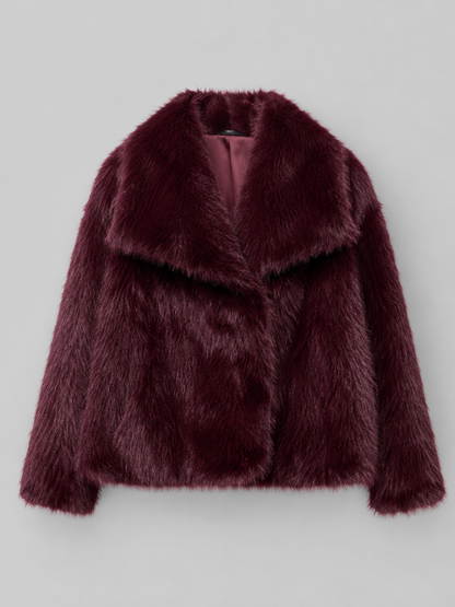 Elodie | Cropped Faux Fur Jacket Womens