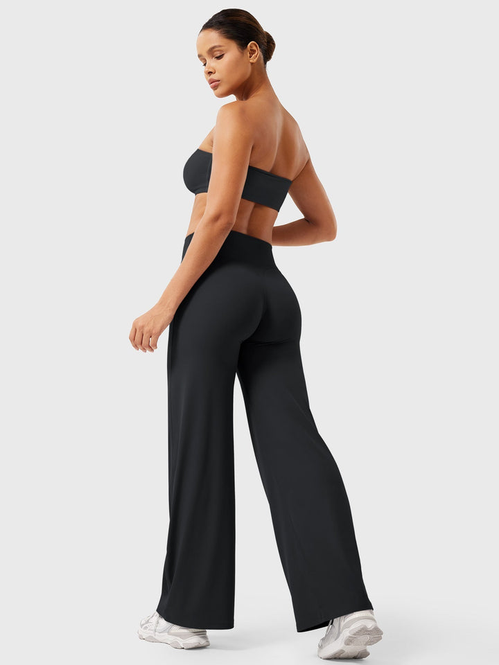 Charlotte | High Waist Wide Leg Womens Tracksuits Trousers