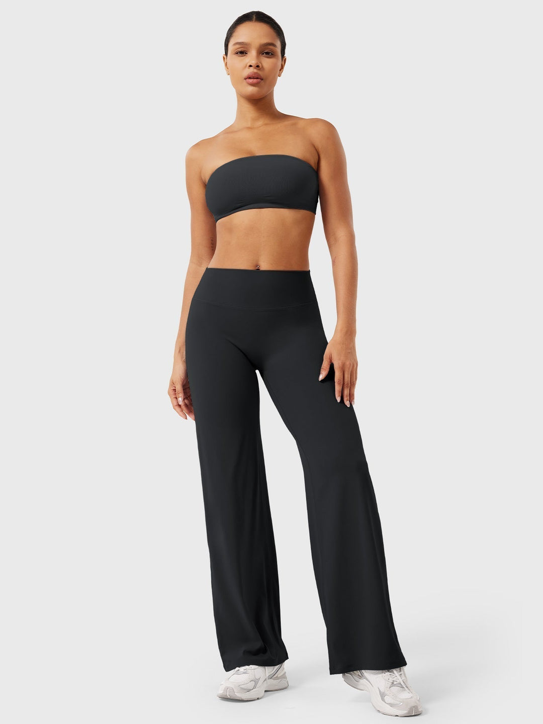 Charlotte | High Waist Wide Leg Womens Tracksuits Trousers