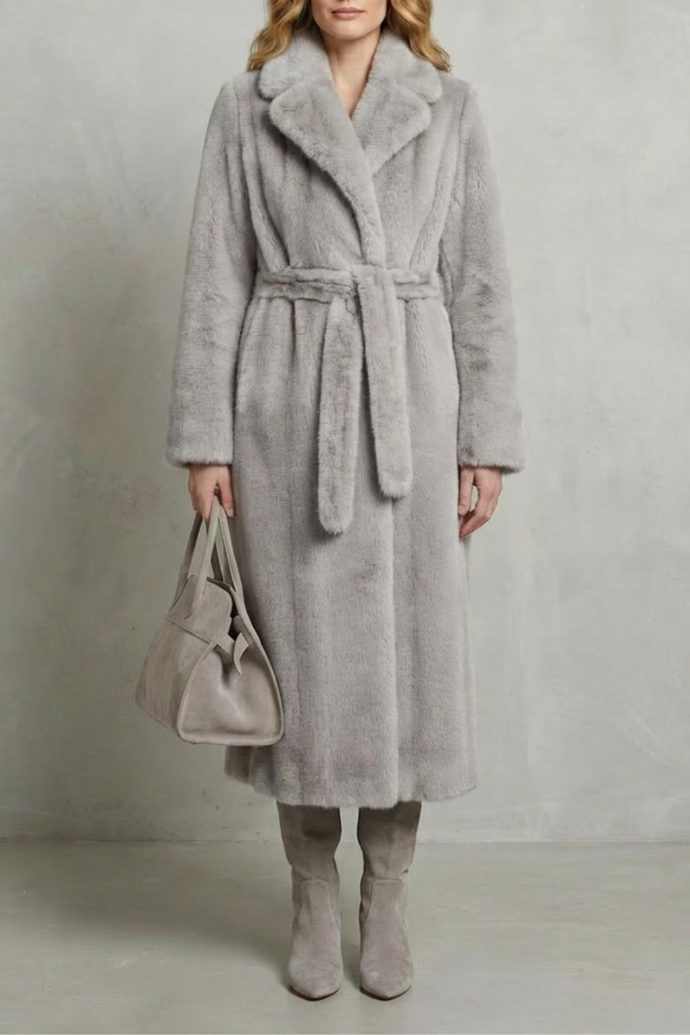 Alice | Wrap Faux Fur Maxi Coat