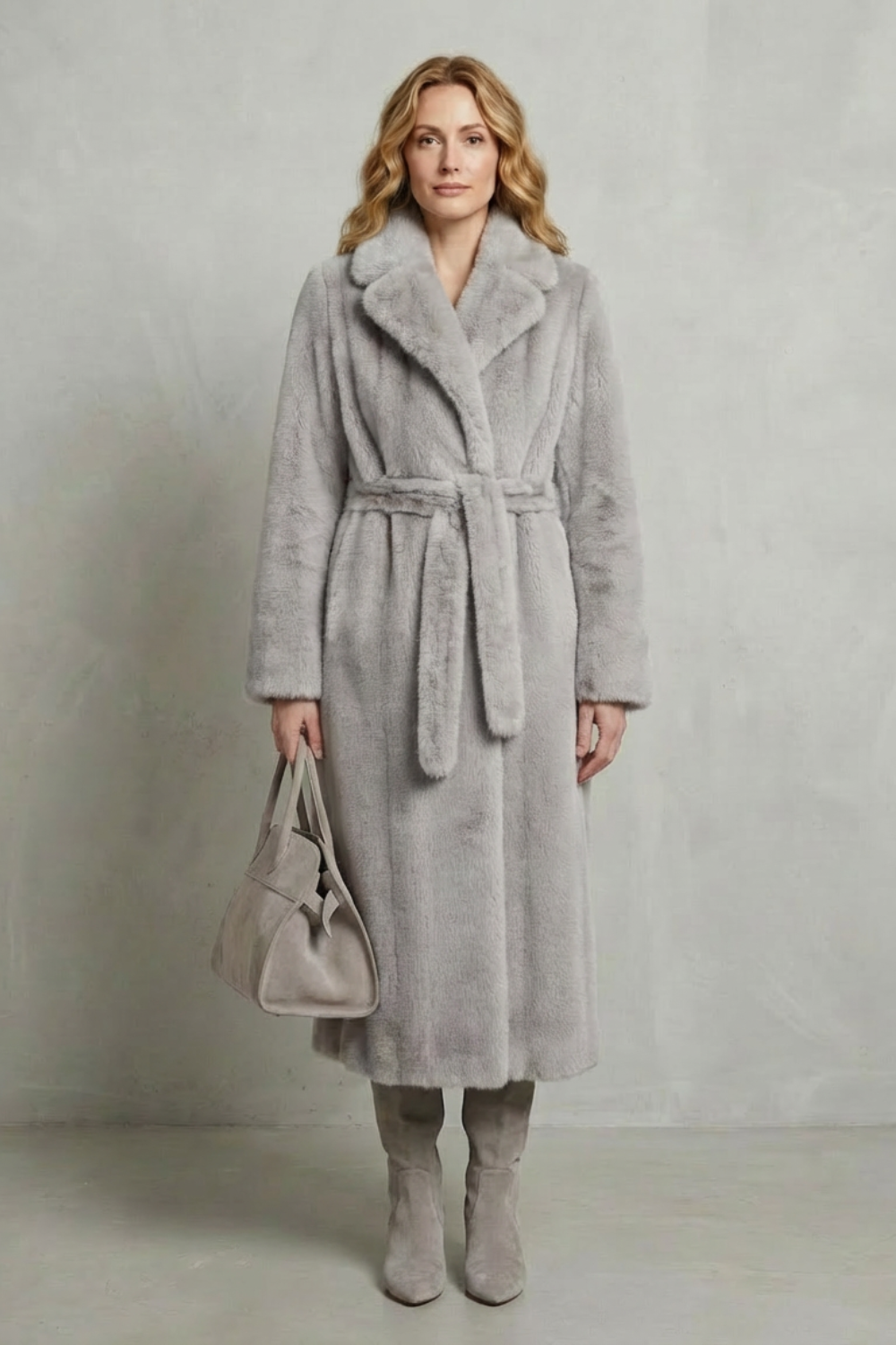 Alice | Wrap Faux Fur Maxi Coat