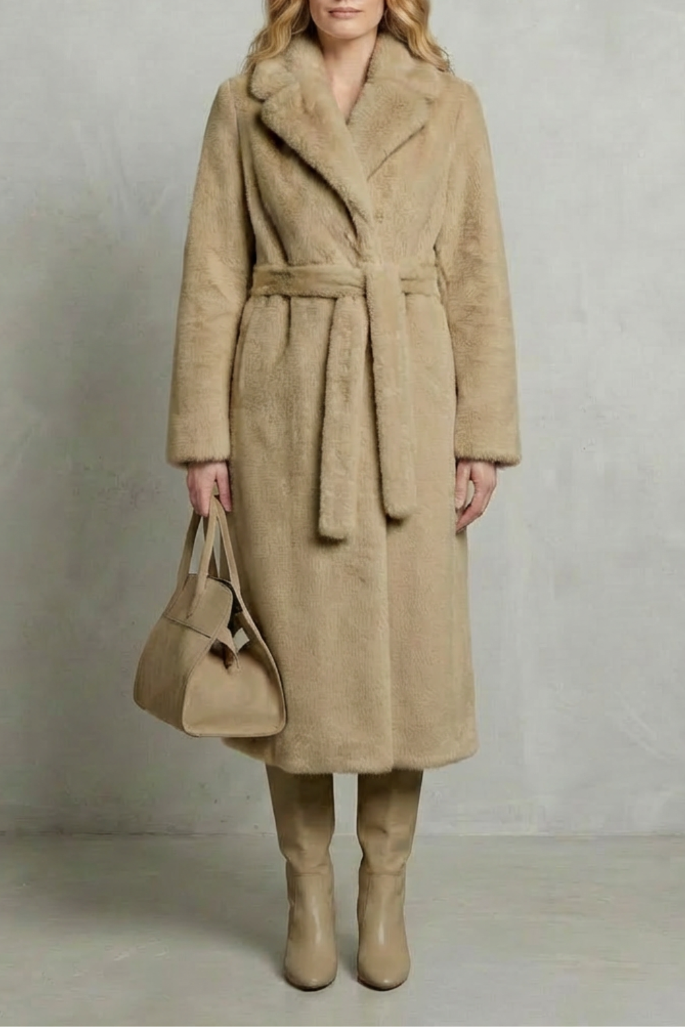 Alice | Wrap Faux Fur Maxi Coat