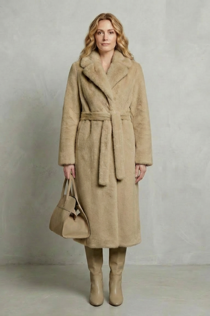 Alice | Wrap Faux Fur Maxi Coat