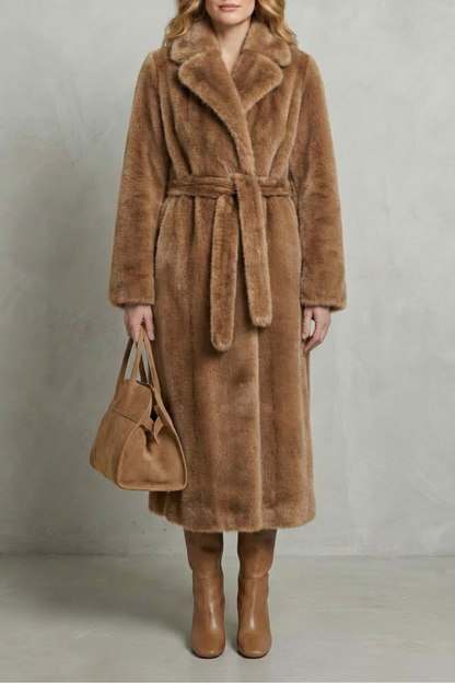 Alice | Wrap Faux Fur Maxi Coat