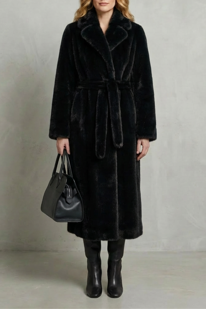 Alice | Wrap Faux Fur Maxi Coat