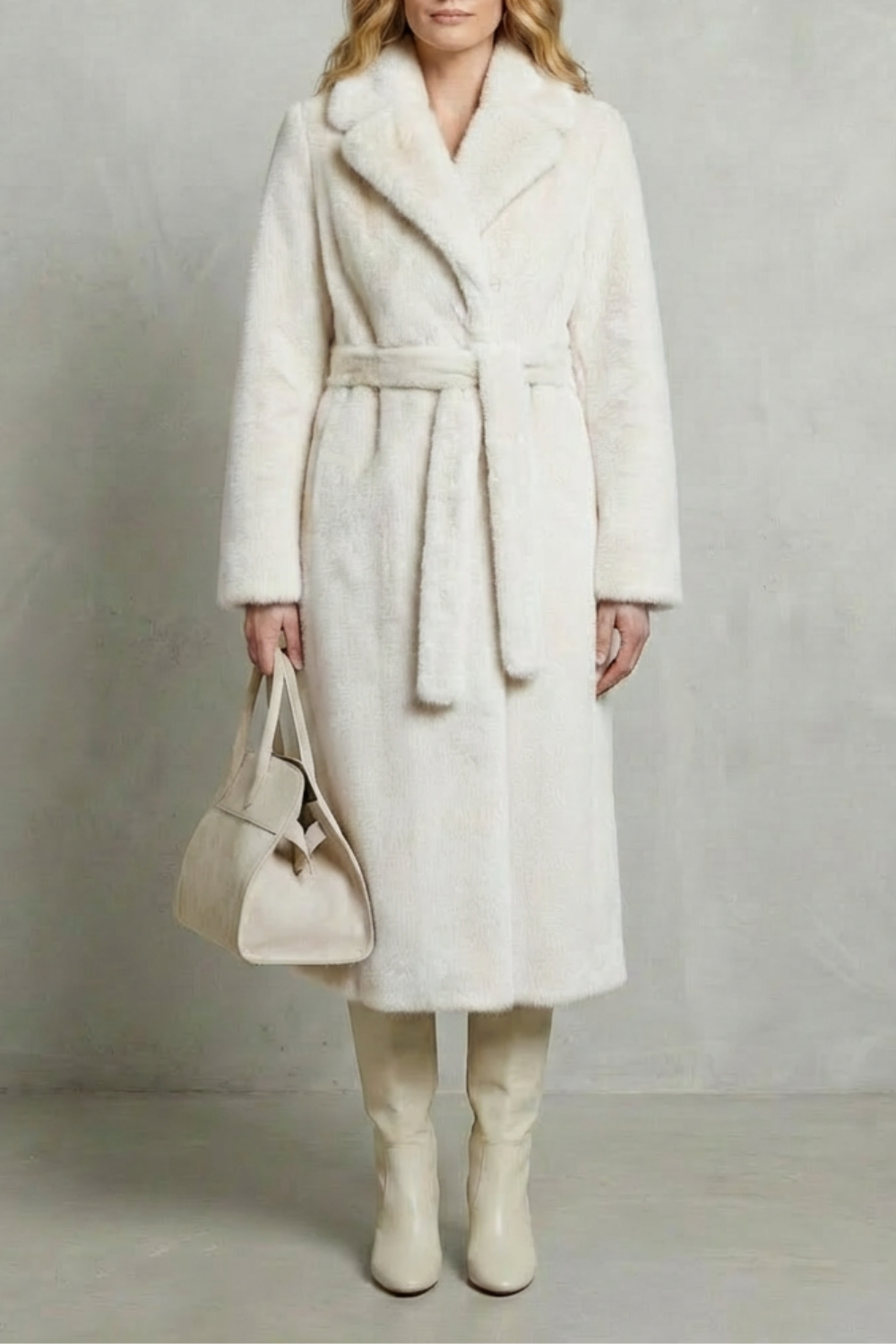 Alice | Wrap Faux Fur Maxi Coat