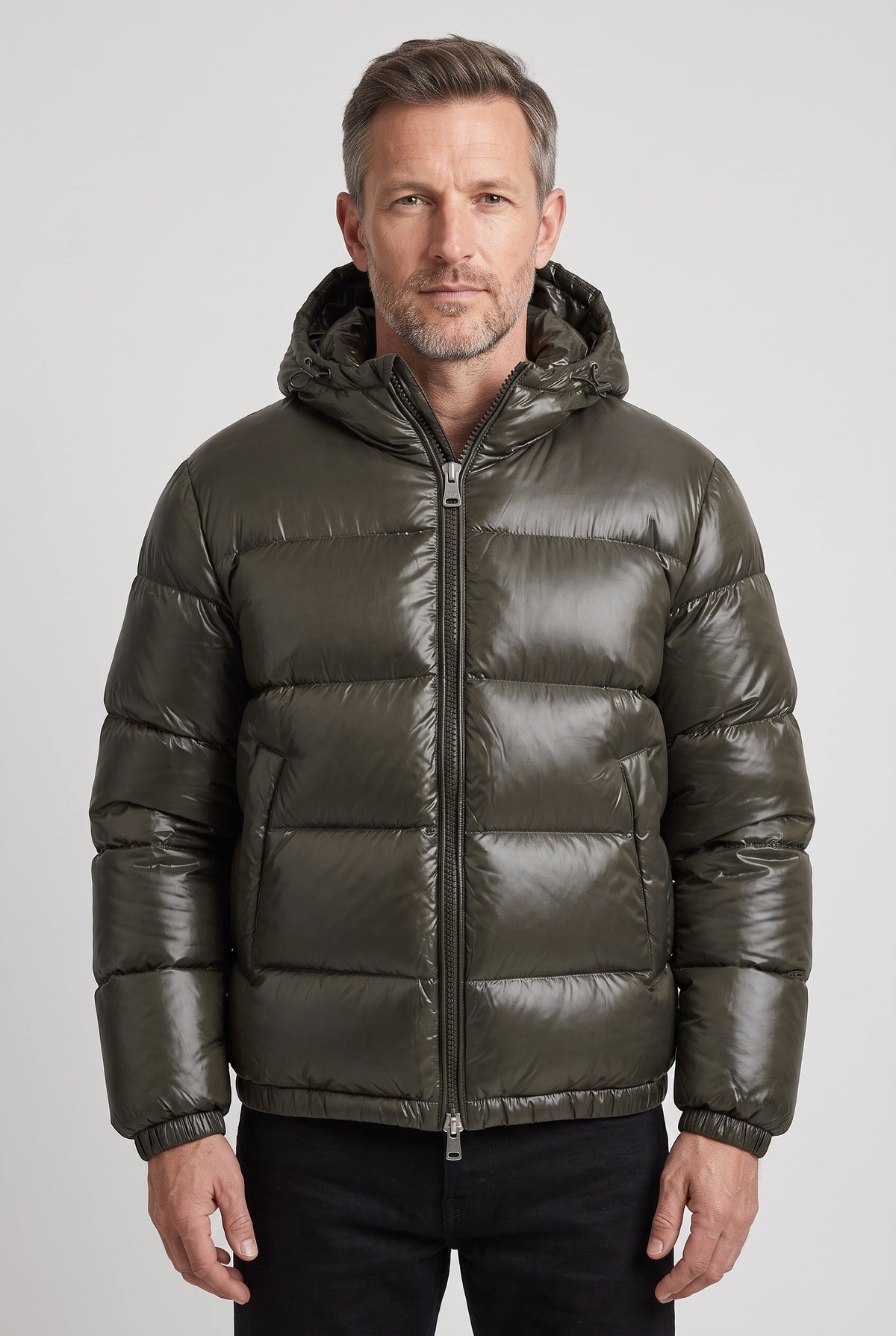 Oliver mens hooded quilted puffer jacket