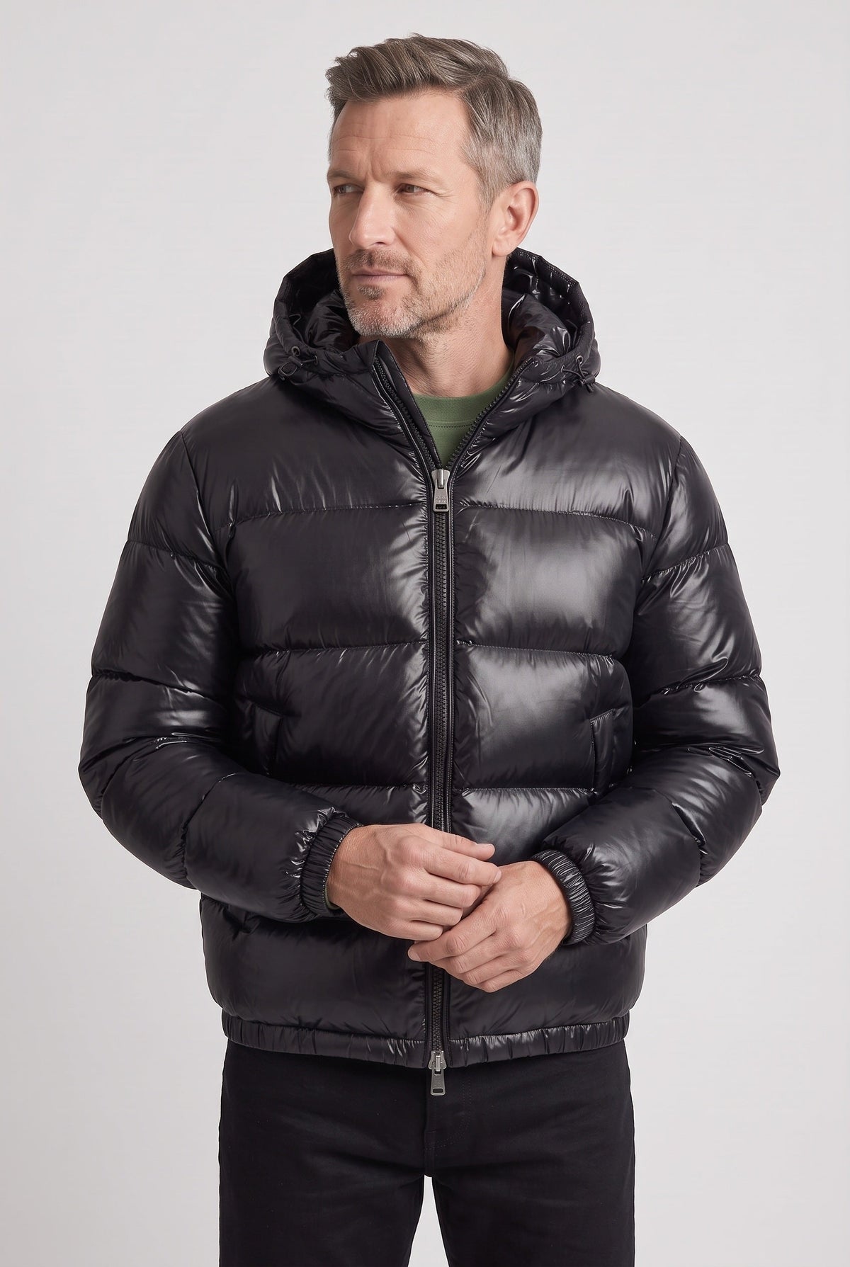 Oliver mens hooded quilted puffer jacket