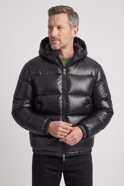 Oliver mens hooded quilted puffer jacket