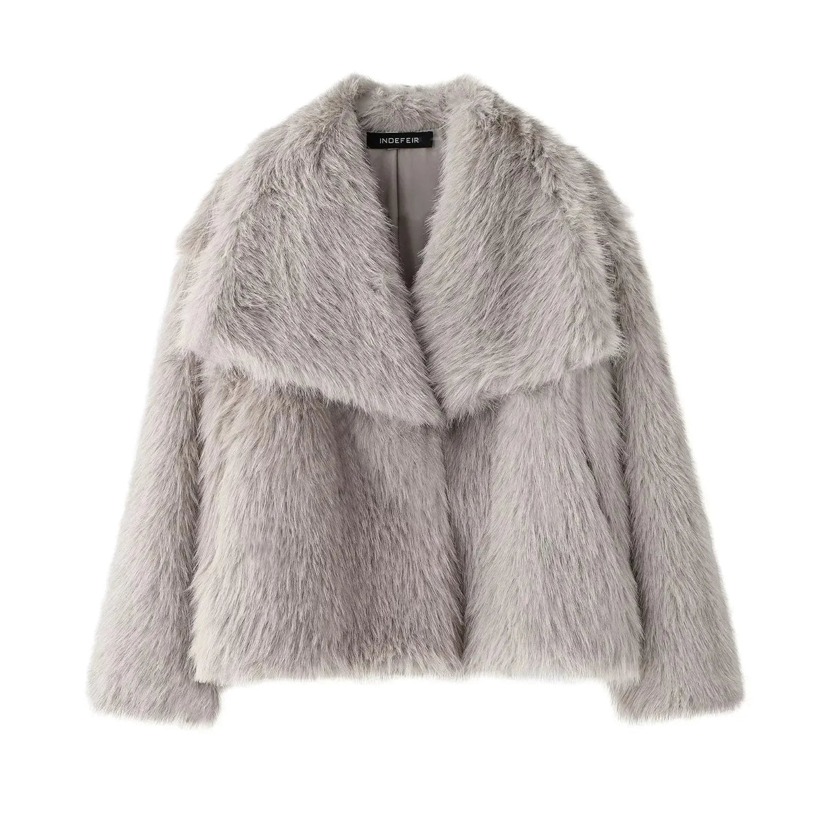 Sophia | Collared Long Pile Faux Fur Coat