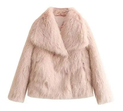 Sophia | Collared Long Pile Faux Fur Coat