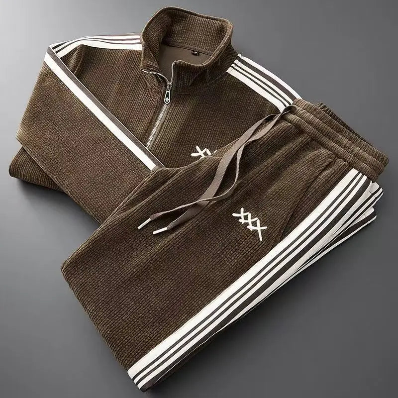 Chester mens corduroy zip tracksuit