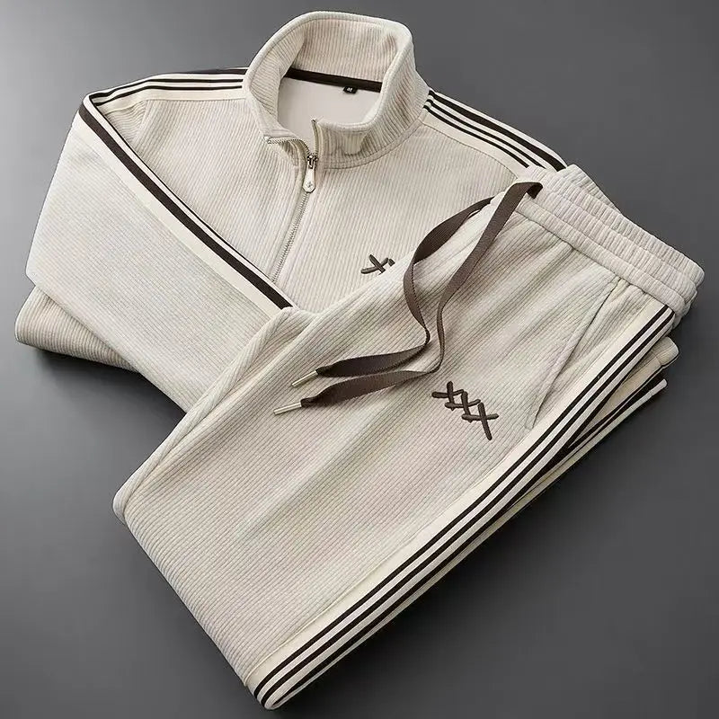 Chester mens corduroy zip tracksuit