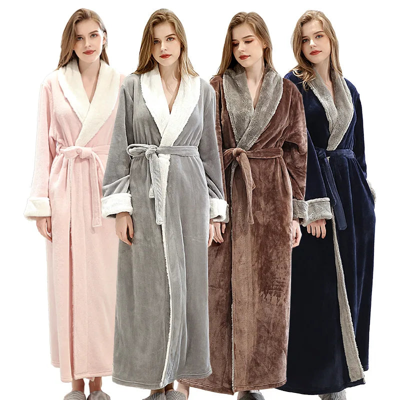Grace | Womens Fluffy Fleece Maxi Dressing Gown