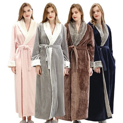Grace | Womens Fluffy Fleece Maxi Dressing Gown