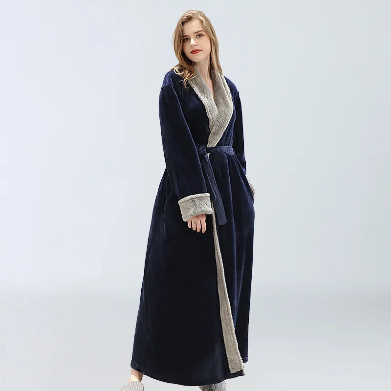 Grace | Womens Fluffy Fleece Maxi Dressing Gown