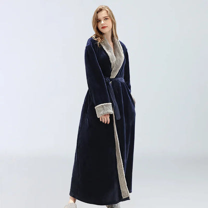 Grace | Womens Fluffy Fleece Maxi Dressing Gown