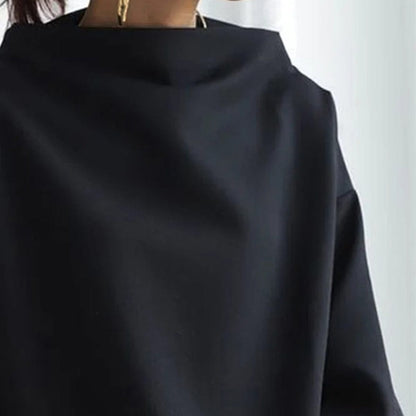 Edith | Oversized Mock Neck Top Funnel