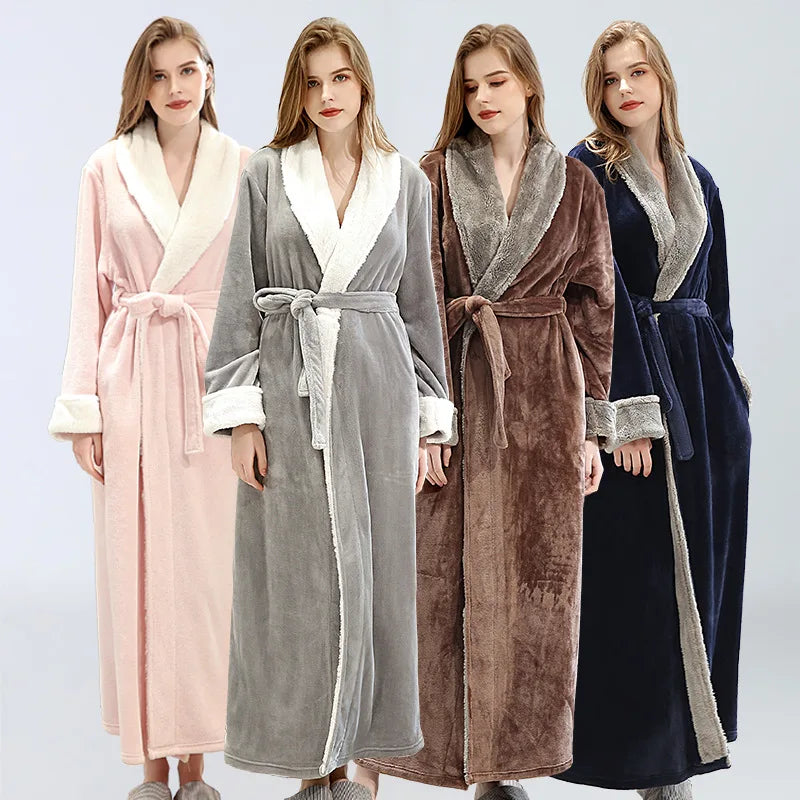 Grace | Womens Fluffy Fleece Maxi Dressing Gown