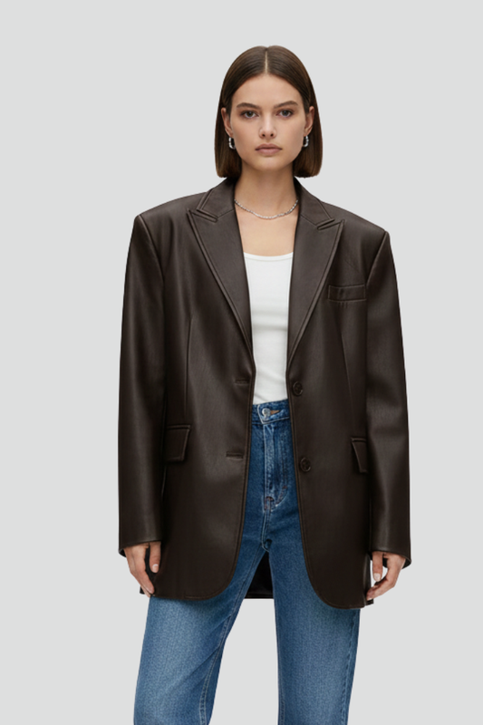 Kennedy | Women Jacket Leather Oversized Blazer