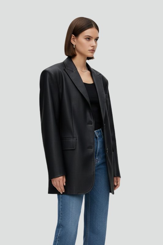 Kennedy | Women Jacket Leather Oversized Blazer