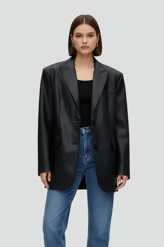 Kennedy | Women Jacket Leather Oversized Blazer
