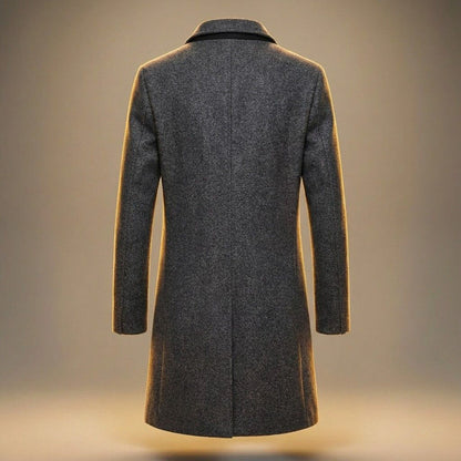 Ollie | Wool Blend Fitted Single-Breasted Overcoat