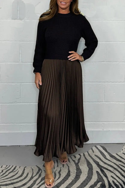 Grace | Pleated High-Waist Midi Skirt – Casual & Everyday