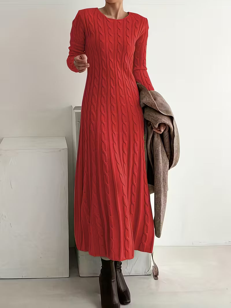 Willow womens cable knit maxi dress