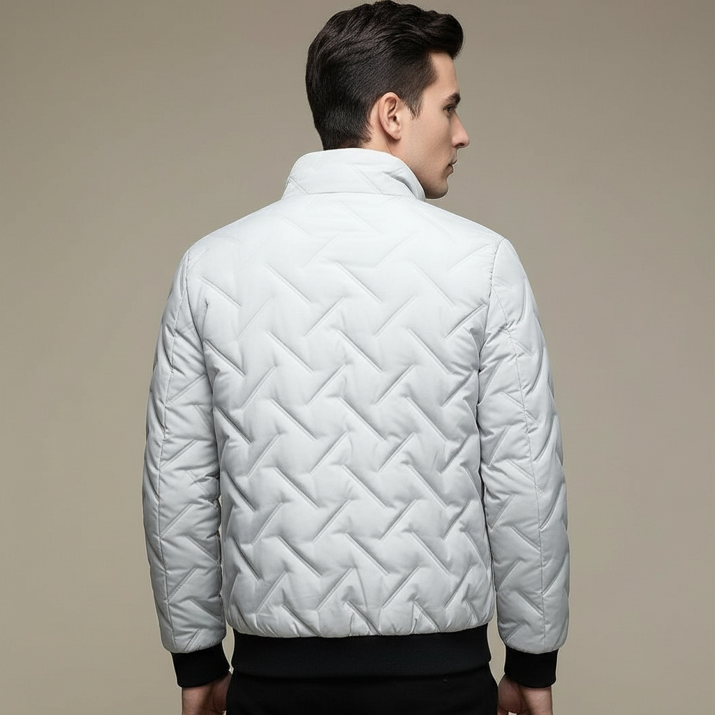 Stanley mens geometric quilted puffer jacket